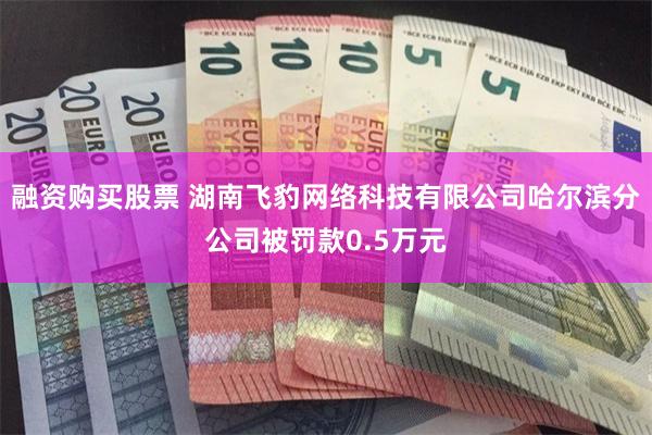 融资购买股票 湖南飞豹网络科技有限公司哈尔滨分公司被罚款0.5万元