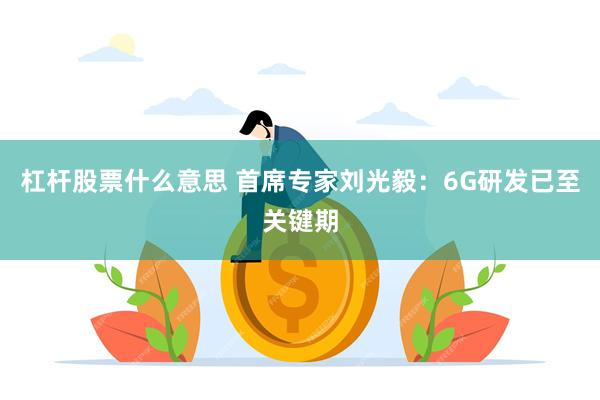 杠杆股票什么意思 首席专家刘光毅：6G研发已至关键期