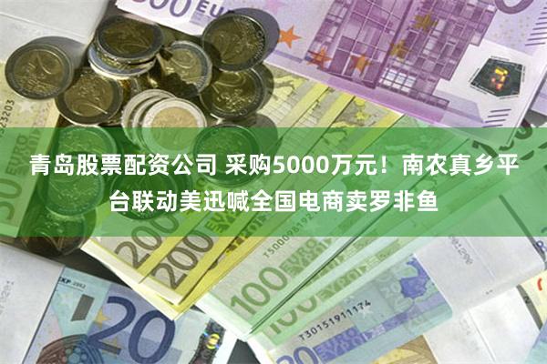 青岛股票配资公司 采购5000万元!南农真乡平台联动美迅喊全国电商卖罗非鱼