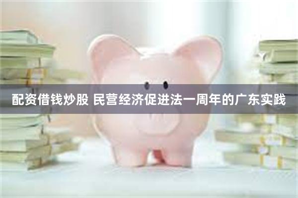 配资借钱炒股 民营经济促进法一周年的广东实践