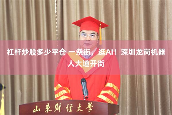 杠杆炒股多少平仓 一条街，逛AI！深圳龙岗机器人大道开街