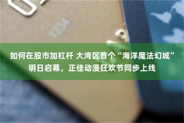 如何在股市加杠杆 大湾区首个“海洋魔法幻城”明日启幕,正佳动漫狂欢节同步上线