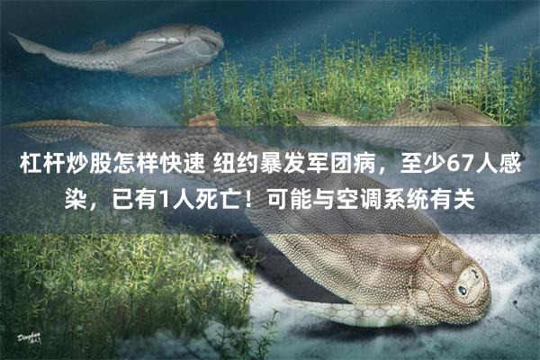 杠杆炒股怎样快速 纽约暴发军团病，至少67人感染，已有1人死亡！可能与空调系统有关