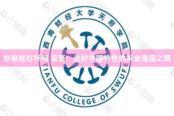 炒股能杠杆吗 梁謇：走好中国特色的农业强国之路